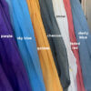 hemp scarves—with colors listed
