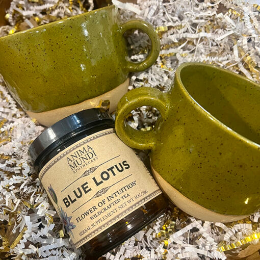 Blue Lotus tea olive mugs bundle