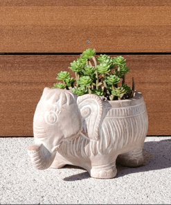 Terracotta pot elephant