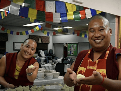 momo dinner with monks