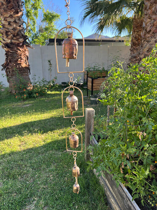 rain chime 5 bronze bells