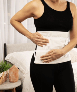 wrap on belly close up standing