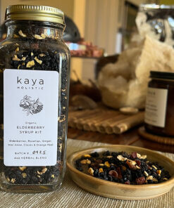 elderberry syrup kit glass jar