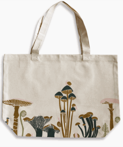 organic cotton Wild Mushroom Tote Bag