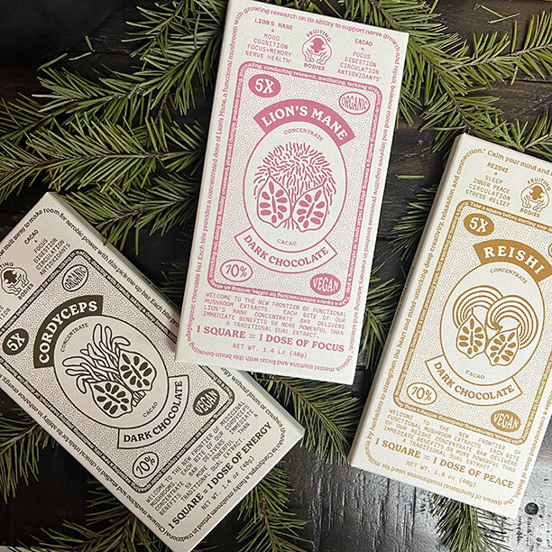 fruiting bodies dark chocolate bars