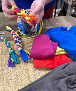 fabric and toys with hand square