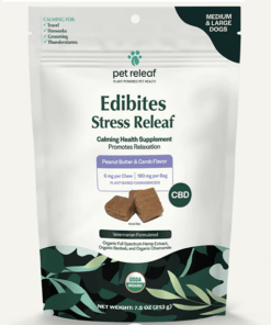Pet releaf edibites stress peanut butter carob large