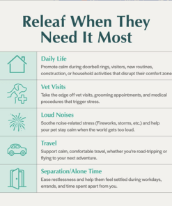 Pet releaf information card stress releaf