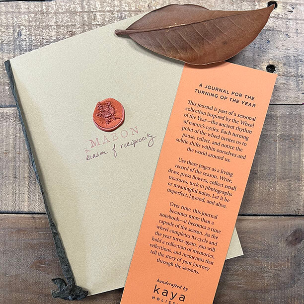 mabon journal with note