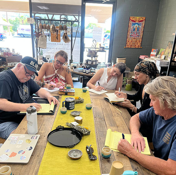 group shot writing