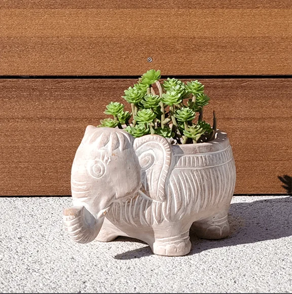 Terracotta pot elephant