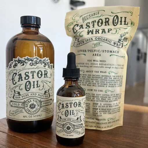 castor oil 2oz and 16oz with pack square